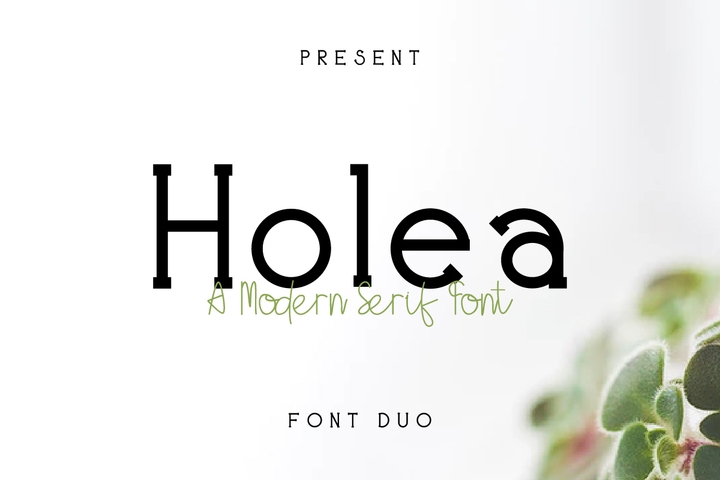 Пример шрифта Holea